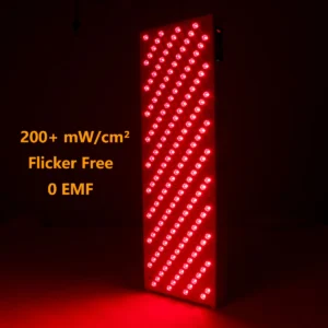 High irradiance flicker free red light therapy panel